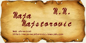 Maja Majstorović vizit kartica